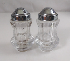 Vintage American Fostoria Salem Crystal Glass Salt &amp; Pepper Shakers - $11.63