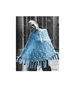 1970s Bell Shaped Lacy Poncho with High Neck - Crochet pattern (PDF 0212) - £2.94 GBP