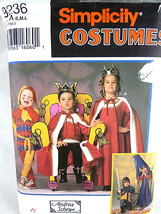 Simplicity 9236 Boys &amp; Girls Medieval Costumes sz S M L Andrea Schewe Si... - £6.25 GBP