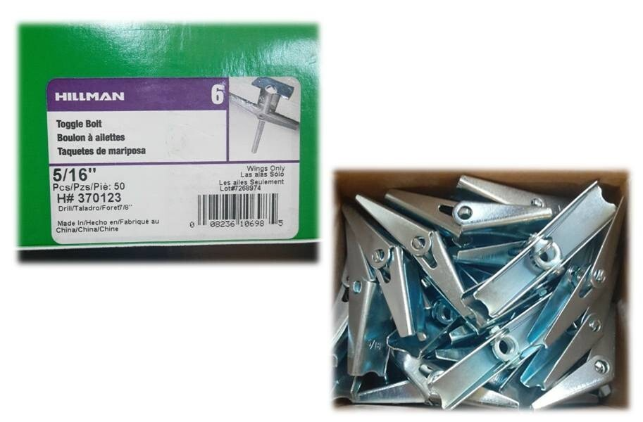 Hillman 5265491 Toggle Bolt, 1.46&#39;&#39; L, Steel 50-PACK - $26.73