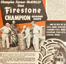 1947 Firestone Champion Tractor Tires Advertisement Farming Agriculture ... - €25,73 EUR