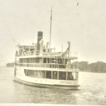 Old Original Photo BW Ship River Boat Vintage Photograph Snapshot - £6.91 GBP