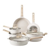 GraniteWare 17-Piece Nonstick Induction Pots &amp; Pans White Cookware Set - $136.99