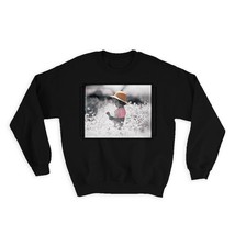Children Black and White of Flowers : Gift Sweatshirt Sepia Verkerke Style Retro - £22.87 GBP