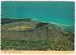 Postcard Aerial View Of Diamond Head Crater Honolulu Hawaii - £1.72 GBP