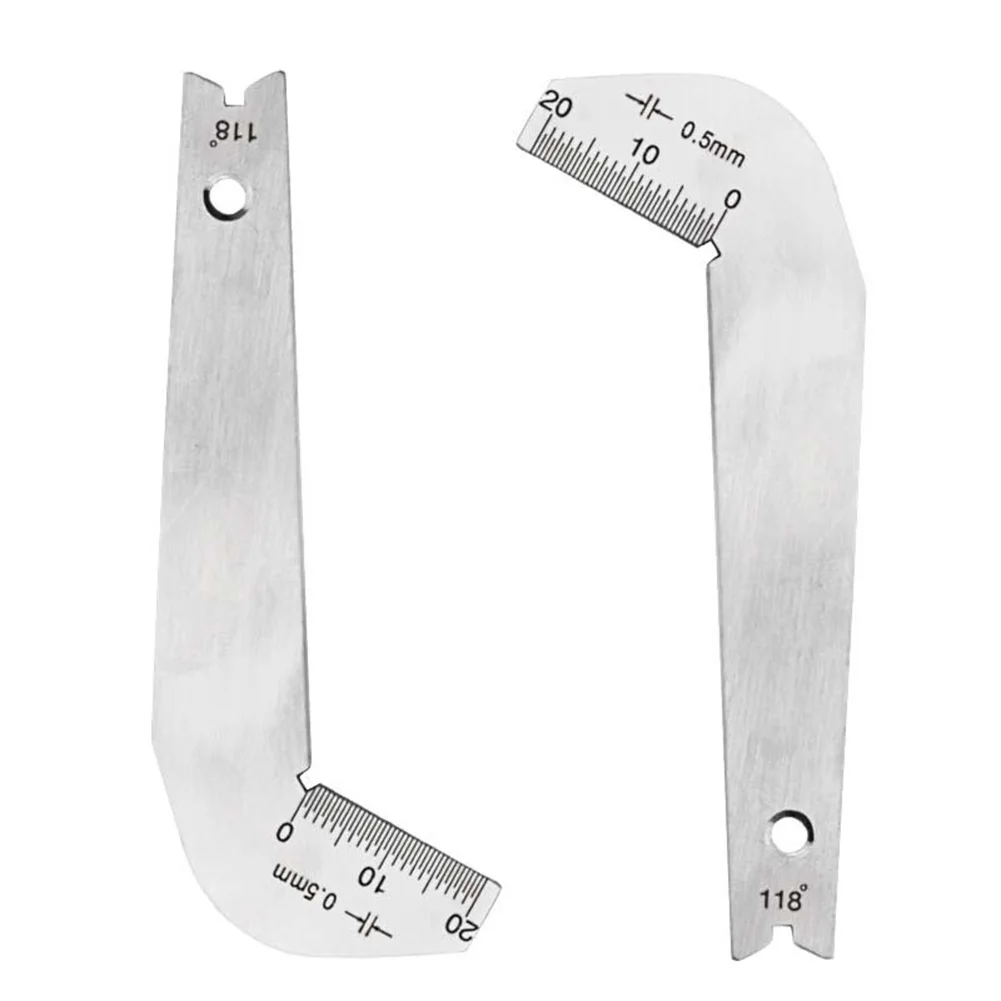 118 Degree Bit Pattern Drill Template Gauge Stainless Steel Corner Front Ee Meas - $128.01