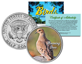Mourning Dove Bird Jfk Kennedy Half Dollar Us Colorized Coin - £6.77 GBP