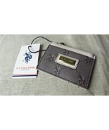U.S Polo Assn Card Wallet In Brown/ Cream Hampton Design - $614.74 MXN