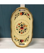Vintage hand painted wooden tray 16” x 9” lightweight wood - $1,002.81 MXN