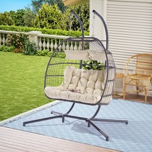 Rattan Egg Chair: 2-Person Patio Swing - $317.99