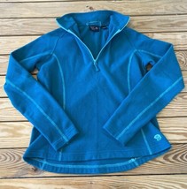 Mountain Hardwear Women’s 1/2 Zip Fleece Jacket size M Blue BB - £15.71 GBP