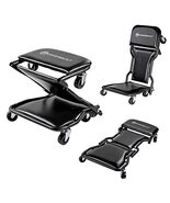 Powerbuilt 42-Inch Triplex Folding Creeper, Rolling Seat, and Brake Stoo... - $231.02 CAD