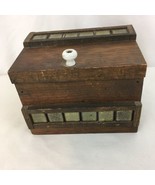 Hand Made Wood Rustic Americana Farm House Kitchen Vintage Recipe Box - $18.81