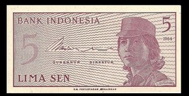 Indonesia P91, 5 Sen, Female soldier 1964, UNC - $1.22