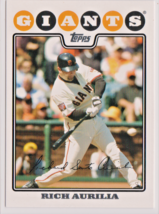 Rich Aurilia San Francisco Giants First Base 2008 Topps Card # 41 Near Mint - $1.57