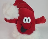 DanDee Merry Beans Santa Hat Plush 6in Christmas  Holiday 1990s Vintage - £7.91 GBP