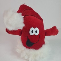 DanDee Merry Beans Santa Hat Plush 6in Christmas  Holiday 1990s Vintage - £7.70 GBP