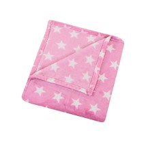 Flannel Fleece Star Throw Blanket Pink - Soft Plush Cozy Fuzzy Microfiber Blanke - £25.57 GBP