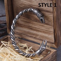 Viking Arm Ring Ragnar Lothbrok Bracelet Odin&#39;s Raven Oath Ring Bangle Wristband - £19.17 GBP+