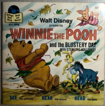 WINNIE THE POOH Blustery Day Disneyland softcover book with 33-1/3 RPM r... - £10.90 GBP