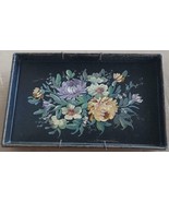 Antique Tole Painted Decorative Tray - BEAUTIFUL TRAY - VERY OLD - COLOR... - £27.60 GBP