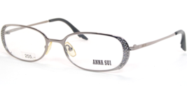 Anna Sui AS04403 M Plata W/ Cristales Único Raro Gafas 50-17-135mm Italia - £132.98 GBP