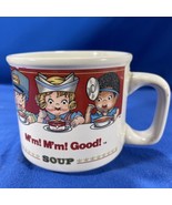 1993/1997 Vintage Campbell&#39;s Kids Soup Mugs With Display Tree - 4 Mugs W... - $60.78