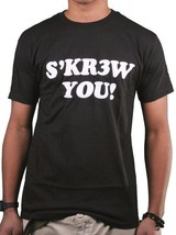 Kr3w Skate Nero da Uomo S&#39; KR3W Voi! Vite Fu T-Shirt Nwt - £12.02 GBP