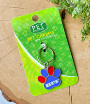 Pet Essentials Best Friends Forever Animal Cat Dog Collar Charm BFF Blue... - $9.88