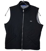 Twillory Men XL Black Quilted Full Zip Polyester Fill Cotton Lined Vest - £30.02 GBP