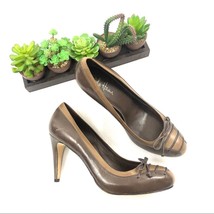EUC Cole Haan Elegant Leather Brown Heel Size 9.5 - £31.16 GBP