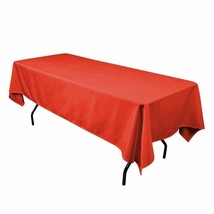 Gee Di Moda Tablecloth Rectangular 60 x 102 inch Polyester - Red - £2.96 GBP