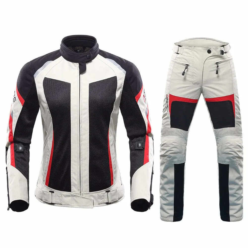 Rcycle suit summer racing jacket pants mesh motocross gear riding clothes new female ce thumb200