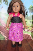 homemade 18&quot; american girl/madame alexander long polka dot sundress doll clothes - £12.94 GBP