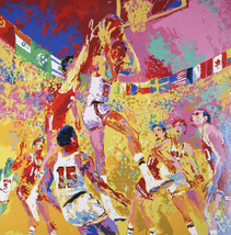 &quot; Pallacanestro &quot; Di Leroy neiman Firmato Artista Prova Ap Serigrafia 1972 W / - $5,029.72