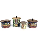 4 ANITA NYLUND &quot;OUR SMALL TOWN&quot; CERAMIC POT WITH LID JIE GANTOFTA, SWEDE... - £310.56 GBP