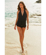 Magicsuit 6006057 Solid Bianca One-Piece Romper Swimsuit SZ 22W Black $186 - £71.32 GBP