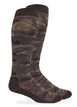 Ducks Unlimited Mens Camo 40% Merino Wool Heavyweight Tall Long Boot Socks - £11.98 GBP