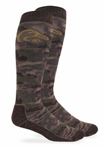 Ducks Unlimited Mens Camo 40% Merino Wool Heavyweight Tall Long Boot Socks - £12.05 GBP