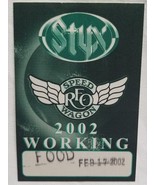 STYX / REO SPEEDWAGON - ORIGINAL 2002 TOUR CONCERT TOUR CLOTH BACKSTAGE ... - £7.89 GBP