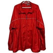 Kenpo Men&#39;s Red Front Zip Windbreaker/Rain Coat Mesh Lining Size XXL - $28.05
