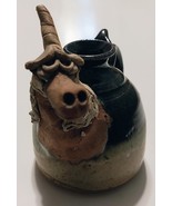 Jason Stokes Studio Signed Pottery stoneware 4&quot; Jug Unicorn - $29.69