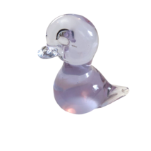 Vintage Hand Blown Purple Glass Bird Duck Chick Figure Sculpture 2.5&quot; Ar... - $24.00