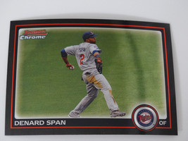 2010 Bowman Chrome #133 Denard Span Minnesota Twins Baseball Card - £0.78 GBP