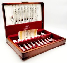 Vtg 1847 Rogers Bros Is Heritage 45 Pcs For 8 Place Silverplate Flatware W/Chest - £139.73 GBP