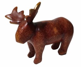 Handmade Resin Speckled Painted Figurine abstract Moose Design 7&quot; - $21.66
