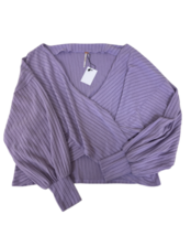 FREE PEOPLE Femmes Pull Basique Manche Longue Solide Violette Taille XS - £28.43 GBP