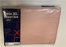 Sanders Microfiber 3-Pc. Solid Sheet Set, Blushed,  Twin XL - £17.68 GBP