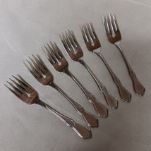 Oneida Morning Blossom Salad Forks 6 Stainless Steel 6.25&quot; - $28.95