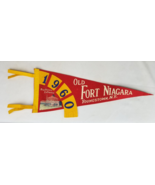1960 vintage felt pennant Old Fort Niagara Youngstown NY 17.5&quot; NICE COLOR - $34.99